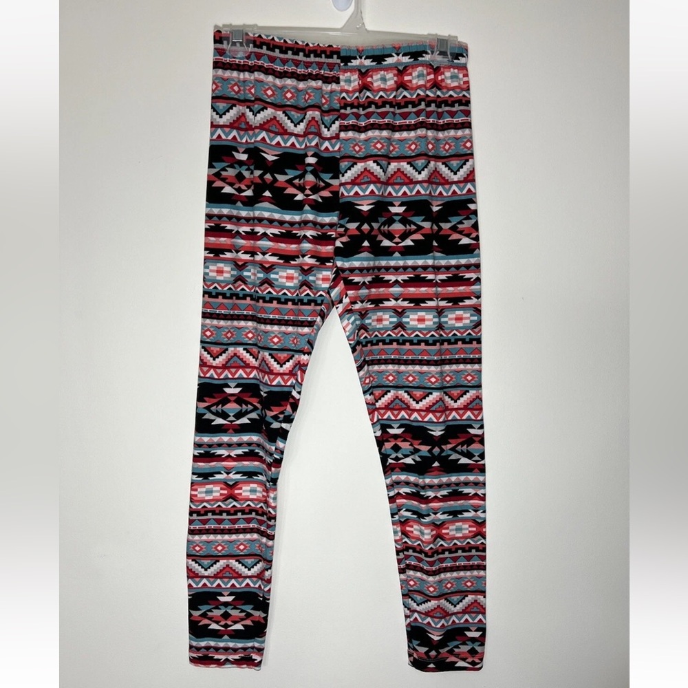 No Boundaries Aztec Leggings Women’s Juniors Size L 11-13 Colorful Soft Ankle